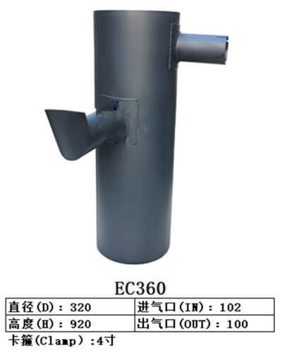 EC360 EC460 Excavator Muffler