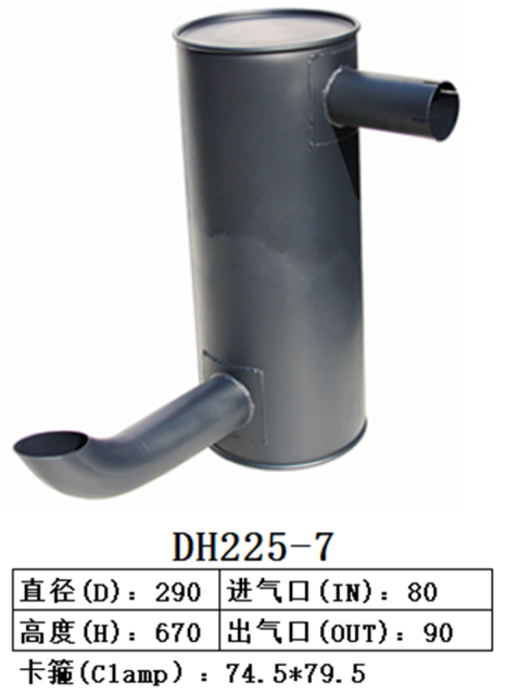 DH225-7  Excavator Muffler