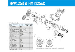 HPV125B Excavator Hydraulic Spare Parts For  UH07-7  UH083  UH09-7  UH12-7 UH123  UH143  UH181