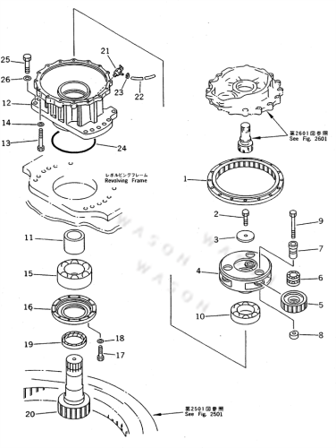PC300-5  Swing Motor Gear Parts