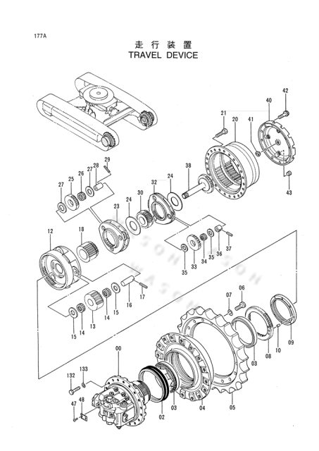 EX200-3 Travel Motor Gear Parts