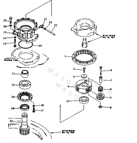 PC200-5   Swing Motor Gear Parts