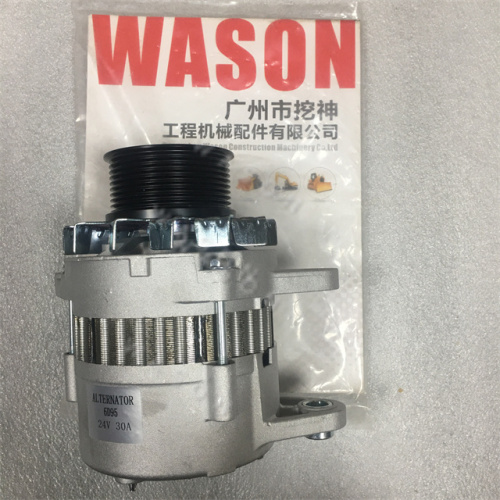 PC200-6 6D95 Alternator  600-821-6190 0-33000-6580 24V 30A 9PK SPK83-43