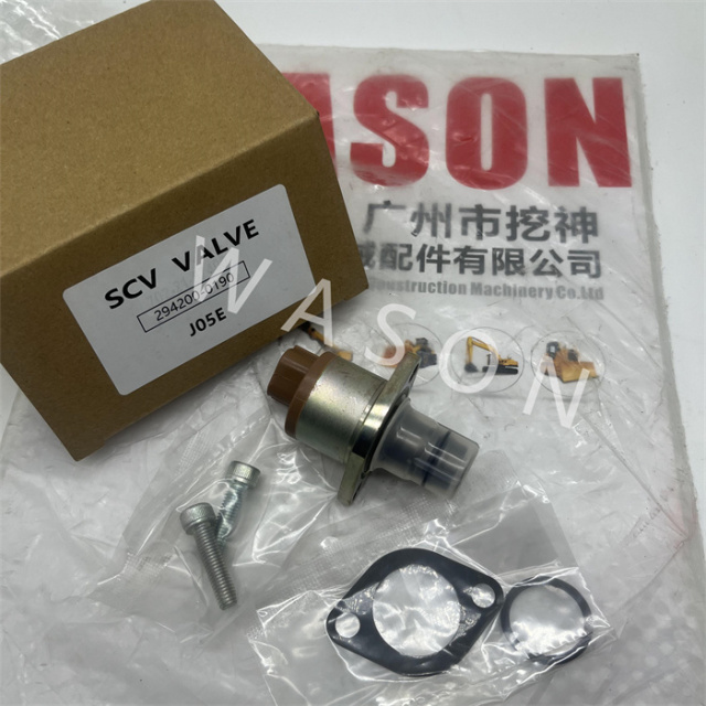 Excavator SCV Solenoid Valve 294200-0390/0170/0370/0360/0190 For  J05E J08E Short Valve