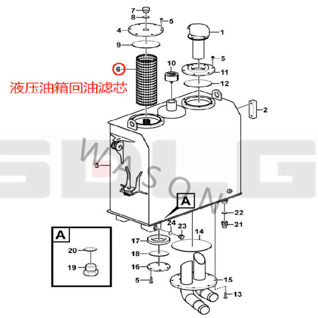 SDLG Wheel Loader Parts Hydraulic Filter 4120003296 EX