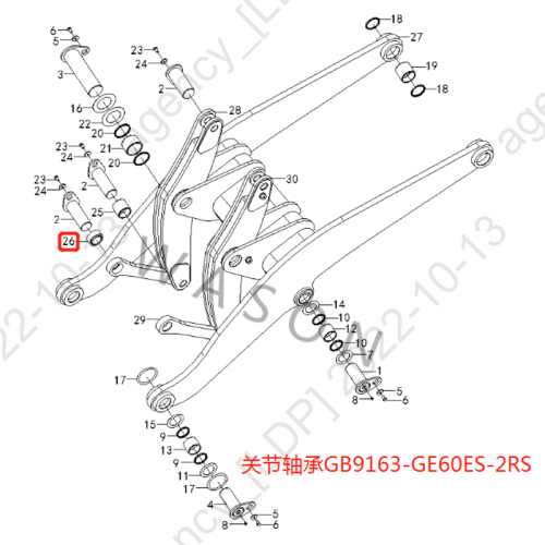 SDLG Wheel Loader Parts Bearing 4021000042 GB9163-GE60ES-2RS
