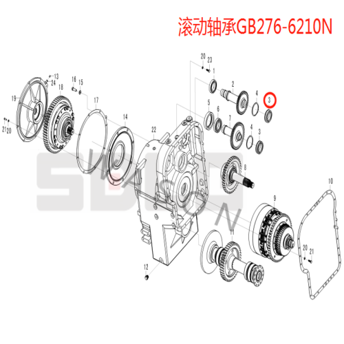 SDLG Wheel Loader Parts Bearing  4021000018 GB276-6210