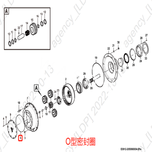 SDLG  Wheel Loader Parts O RING  29070007681