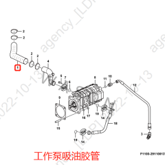 SDLG Wheel Loader Parts Suction Oil PIPE 29110012321