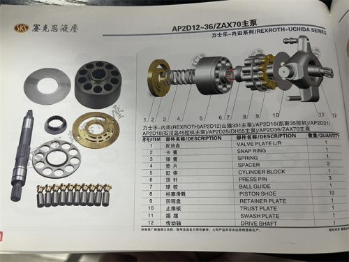 AP2D21 Excavator Hydraulic Spare Parts