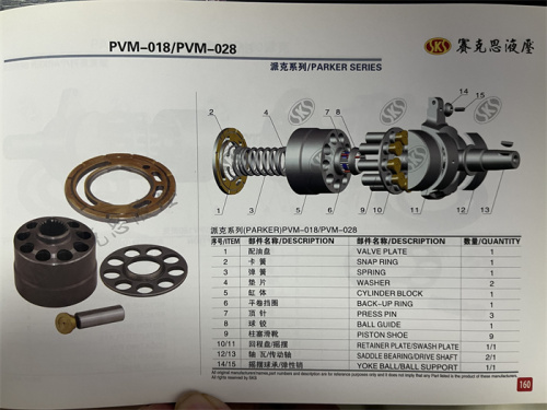 PVM-018 PVM-028 Excavator Hydraulic Spare Parts