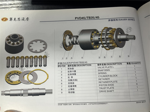 PVD45 TB35 TB45 Excavator Hydraulic Spare Parts