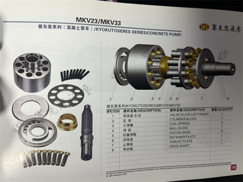 MKV23 MKV33 Excavator Hydraulic Spare Parts