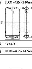 Excavator Hydraulic Radiator Water Tank Radiator 376-6723 3766723 For 120K 140K Motor Grader E330GC E320GC