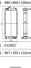 Excavator Hydraulic Radiator Water Tank Radiator 376-6723 3766723 For 120K 140K Motor Grader E330GC E320GC