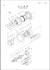 EX100-1,  EX120-1, EX400  Travel Motor Gear Parts