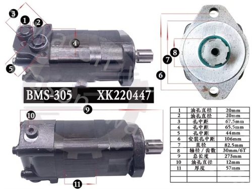 Hydraulic Gear Pump BMS-305 XK220447