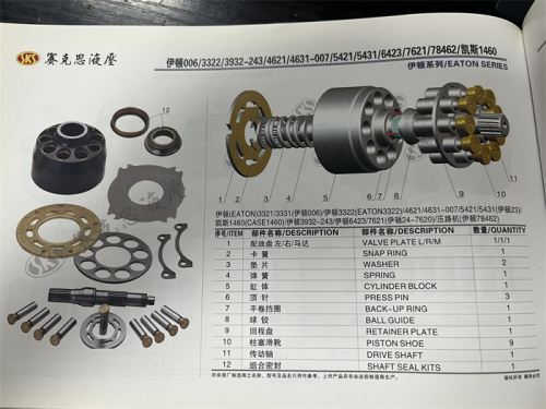 EATON24 7620 7621  Excavator Hydraulic Spare Parts