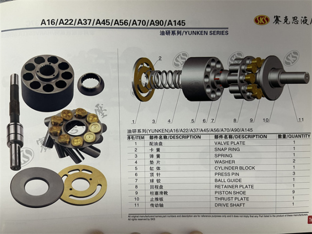 A37 Excavator Hydraulic Spare Parts