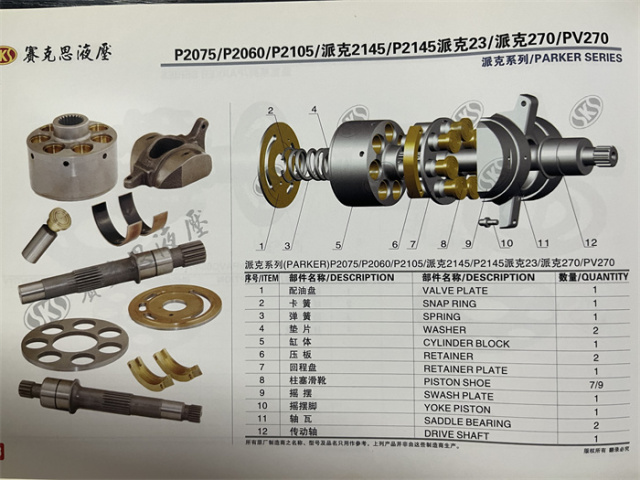 P2075 Excavator Hydraulic Spare Parts