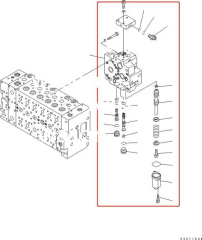 PC300/PC350/PC360-7 Excavator Control Valve Block  723-40-71200 723-40-71201