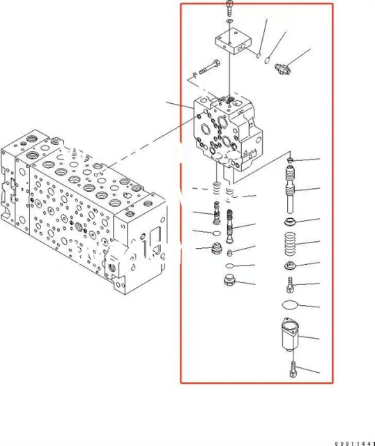 PC300/PC350/PC360-7 Excavator Control Valve Block  723-40-71200 723-40-71201