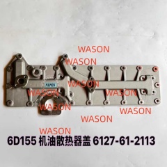 6D155 Engine Oil Cooler Cover Oil Cover Bracket 6127-61-2113