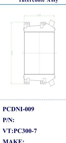 PC300-7/8  Intercooler 720*530*70 6152-62-5110