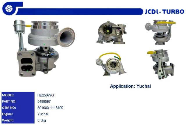 HE250WG  Turbocharger  5499597 801000-1118100