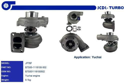 JP76F Turbocharger B7S00-1118100-502