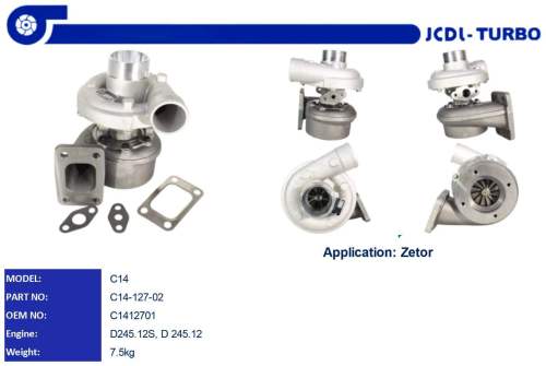 Turbocharger C14-127-02 C1412702 D245.12S D 245.12