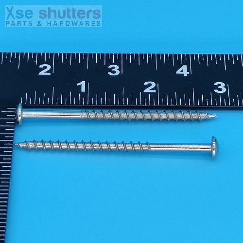 Tension screw for plantation shutters