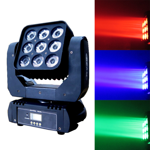 Disco Lights 9 PCS 12W 4 in 1 LED Moving Matrix Limitless led Stage Light
