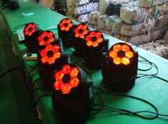 Cheng Wen 6pcs 15w RGBW 4 in 1 Small Bee Eye Mini Beam Light LED Moving Head Stage Light Zoom Wash Effect
