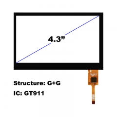 4.3inch capacitive touch screen IPS lcd display 800*480 RGB 40pin LCD display module
