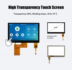 4.3inch capacitive touch screen IPS lcd display 800*480 RGB 40pin LCD display module