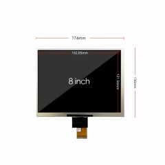 High Quality LCD Manufacturer 8.0 Inch 4: 3 High Brightness Screen 500CD/M2 TFT LCD Display