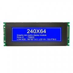 240X64 COB Graphic Monochrome LCD Module Stn Blue Mono LCD Screen 5V