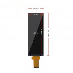 6.2 Inch 360*960 Resolution IPS TFT LCD Module Display Full View Bar LCD Screen