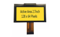 2.7 Inch Yellow/Blue/Green/White Industrial-Control OLED Display Screen Module 128*64 Resolution