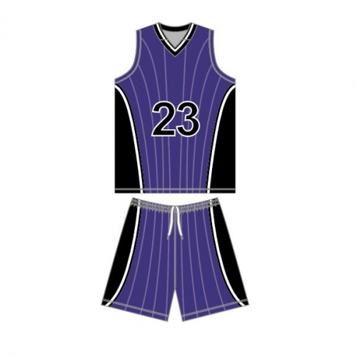 Basketball team purple style uniforms for kids and adults