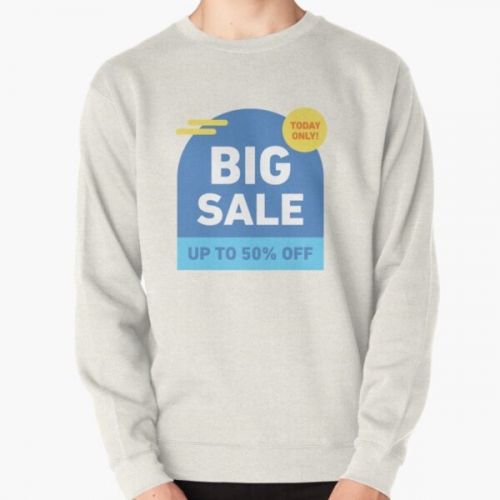 Big Sale Tag Pullover Sweatshirts featuring Double-sided Printing Customized Logo Design