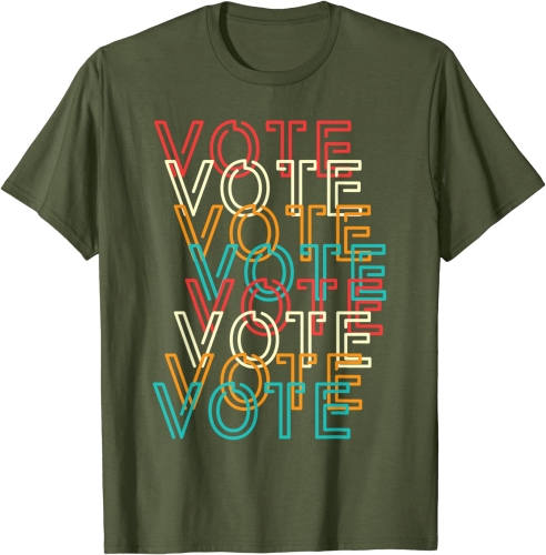 Men's and Women's Voter Election Sublimation Printing Campaign Voting T-Shirts