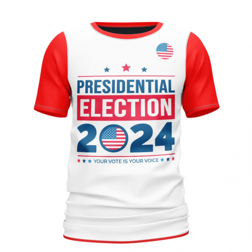 Customize Election Campaign Unisex T-shirt Two-tone Color block Personalized Printing Shirt