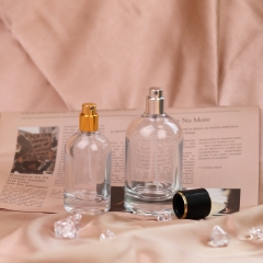 50Ml 100Ml Custome Round Shape Empty Spray Perfume Glass Bottle