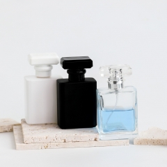 Custom Logo Printed Square Glass Perfume Bottle With Sprayer Perfume Square Glass Bottles ,Square Perfume Glass Bottle