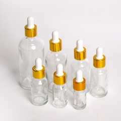 Custom Logo Printed Glass Dropper Bottle 10Ml 20Ml 30Ml 50Ml 100Ml Skin Care Essence Bottle With Glass Dropper ,Serum Glass Bottle Essence Dropper Bottle