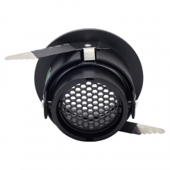 Black anti glare GU10 downlight fixtures