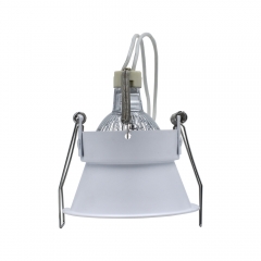 White aluminium alloy moveable recessed light