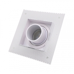 Square white anti-glare embedded trimless down light